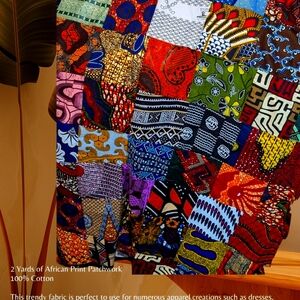 2 Yards of African Print Patchwork 100% Cotton